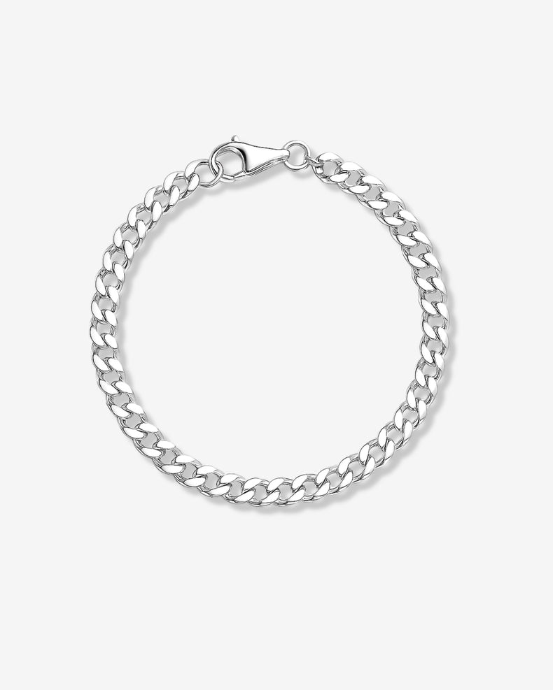Mila Man Armor Armband für Herren, Silber 5 mm