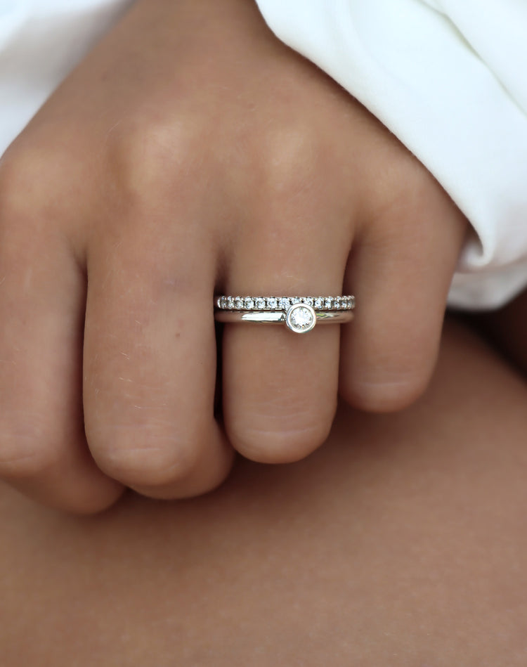 Minou Diamantring, silver