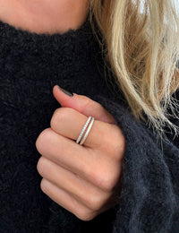 Elise Eternity Diamantring, Silber 0,27 ct