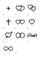 Symboler som kan graveras i ringar. 