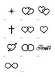 Symboler som kan graveras i ringar. 