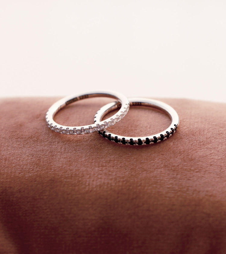 ELISE Diamantring, schwarze Diamanten | Ehering/Verlobungsring