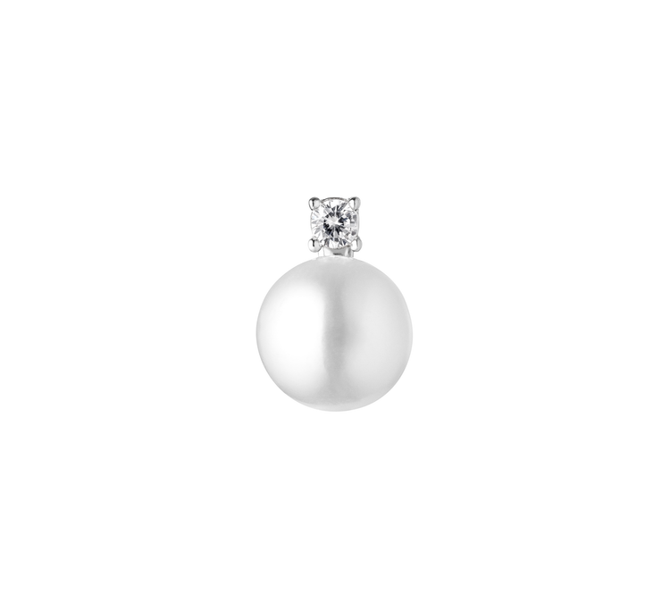 Hängsmycke med vit pärla och diamant. 