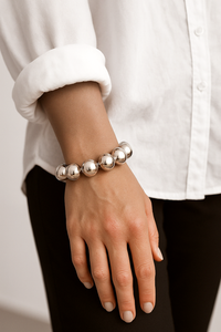 Happy Chunky ​​Bracelet, silver