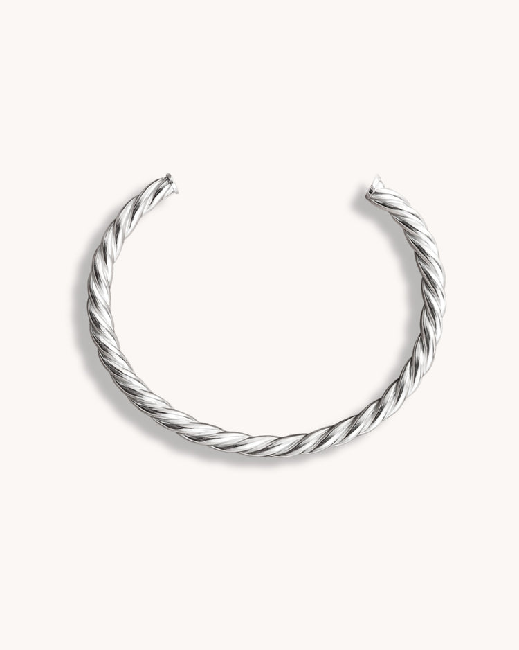 Entwine Twisted Cuff, silver