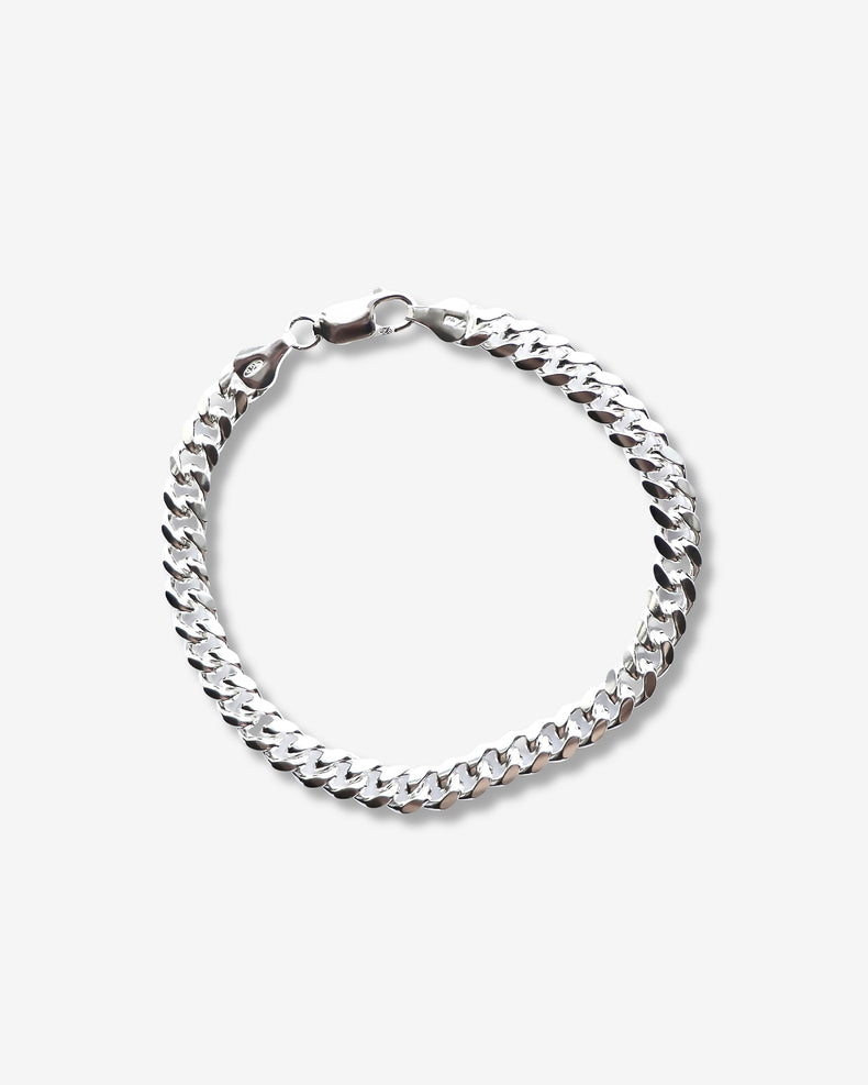 Mila Man Miami Cuban, Men's Bracelet chain silver, 7 mm