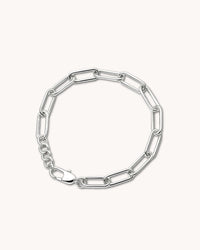 Paperclip Chain Round, bracelet silver