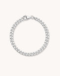 Kedjearmband till dam med 5 mm bred pansarkedja i äkta silver. 