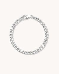 Kedjearmband till dam med 5 mm bred pansarkedja i äkta silver. 