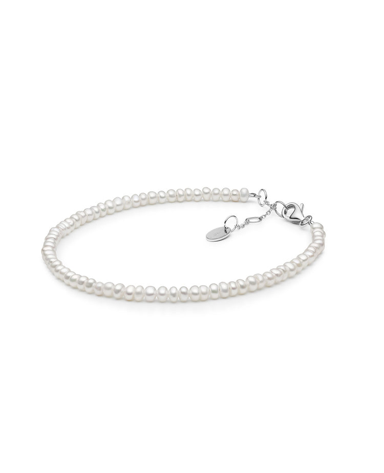 Pearl bracelet, Button freshwater pearls narrow