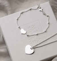 Dew Heart bracelet, silver