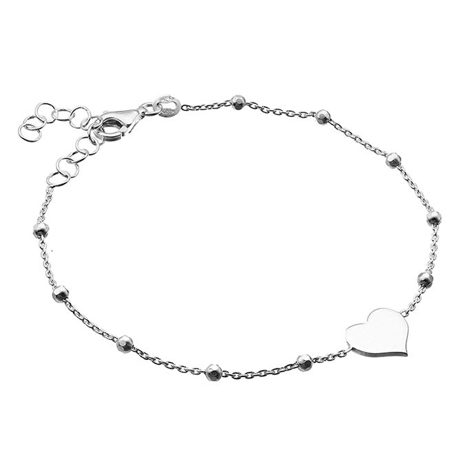 Dew Heart bracelet, silver