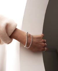 Silver Pearl Armband, silver