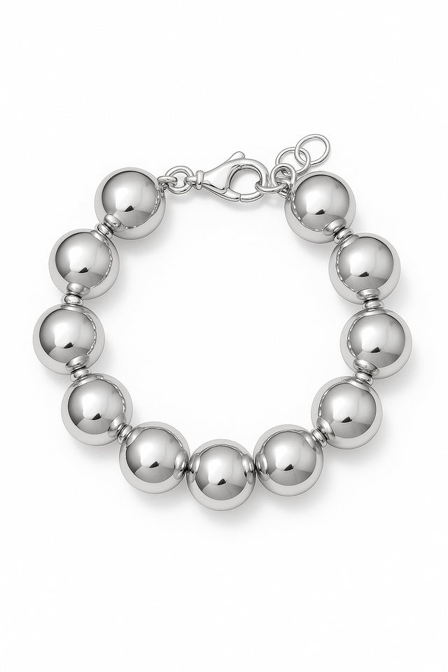Happy Chunky Armband, Silber