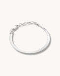 silverarmband med platt ormkedja i äkta silver. 