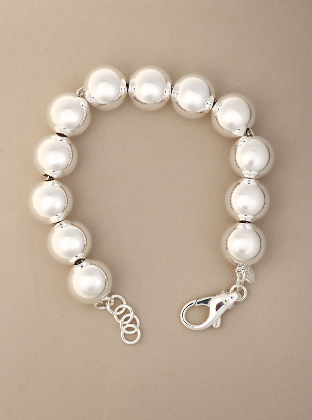 Happy Chunky Armband, silver