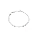 armband med platt snakekedja i silver. 
