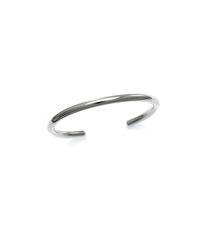 Plain Round Cuff armband, silver - Mila Silver