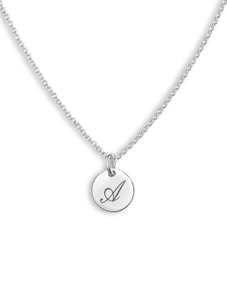 Buchstabenkette Silber, Gravur Buchstabe A-Ö, Schreibschrift