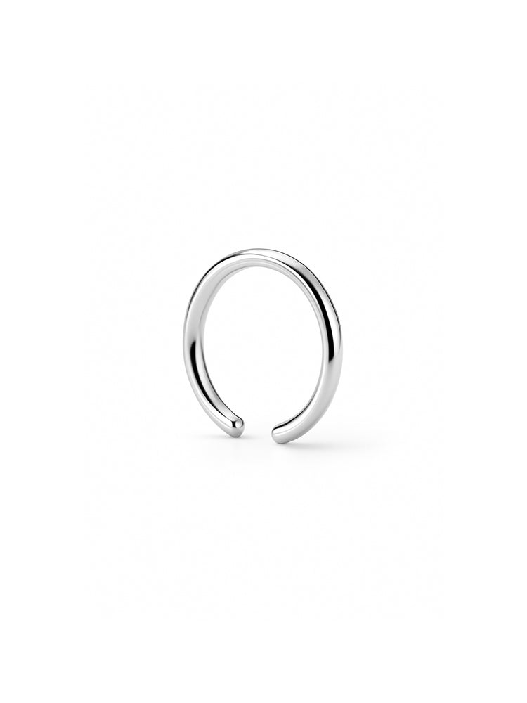 Plain Thin ear cuff, silver