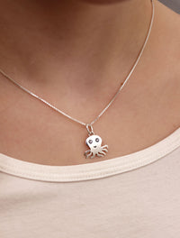 Children's jewelry Octopus Necklace, silver