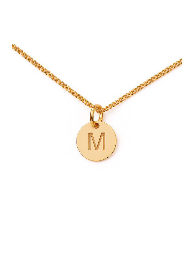 Buchstabenanhänger 18k. Gold, A-Z, graviert, gerade Schriftart