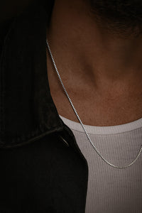 Mila Man Halsband Herr, Box kedja 1.5 mm, 925 silver