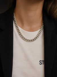 Chunky Curb Chain Halskette | 925er Silber