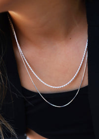 Kedja silver, Cordell / Rope chain, 45 cm