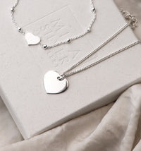 Plain Heart silver necklace