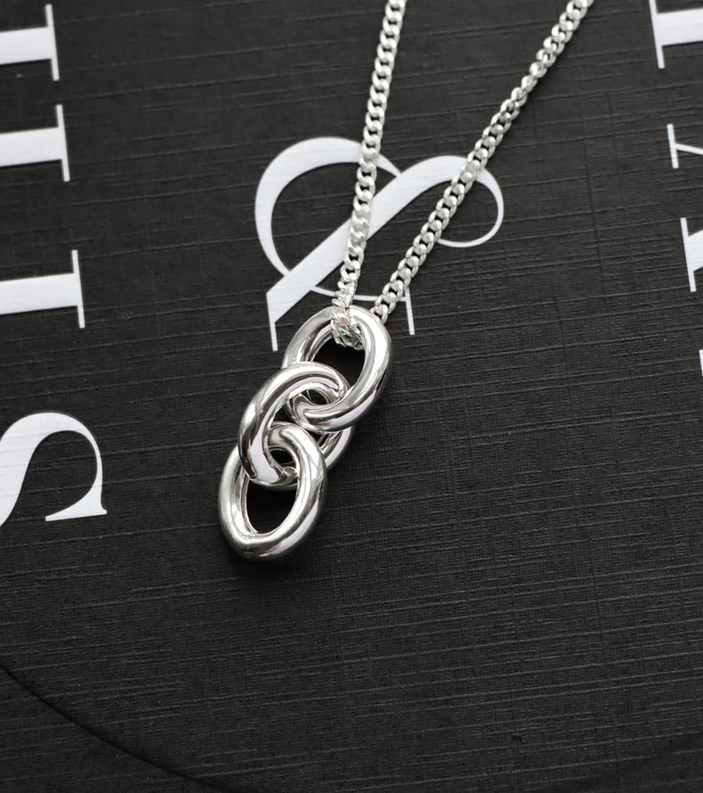 Chunky Link 12 mm, Halsband silver