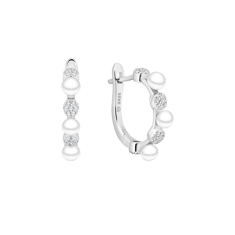 Dotted Crystals & Pearls Hoops, örhängen