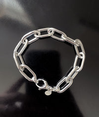 Chunky Chain Paperclip Kedja armband, silver - Mila Silver