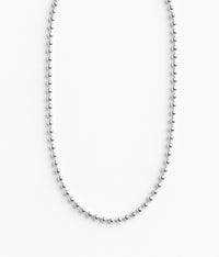 Beaded Chain Halsband silver, 3 mm / 45-47 cm