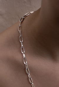 Paperclip chain Necklace, women's 55 cm