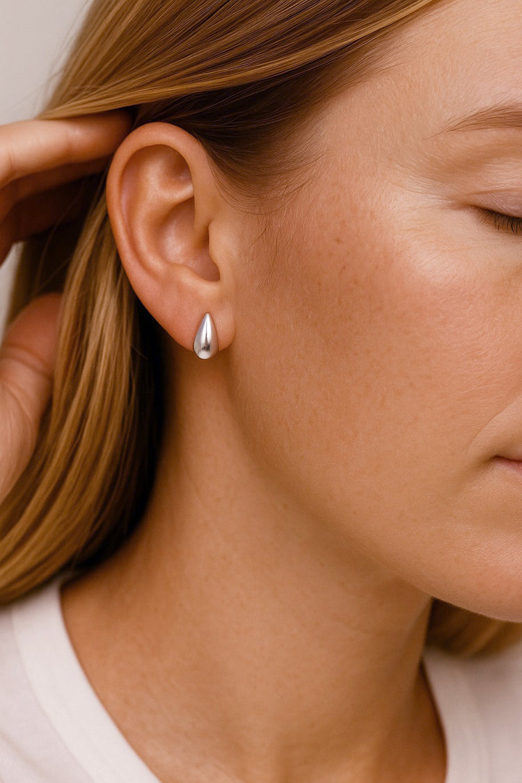 Drop Mini Silver Earrings