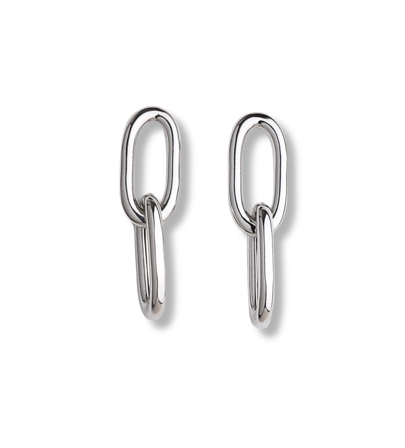 Chunky Paperclip Links, örhängen silver