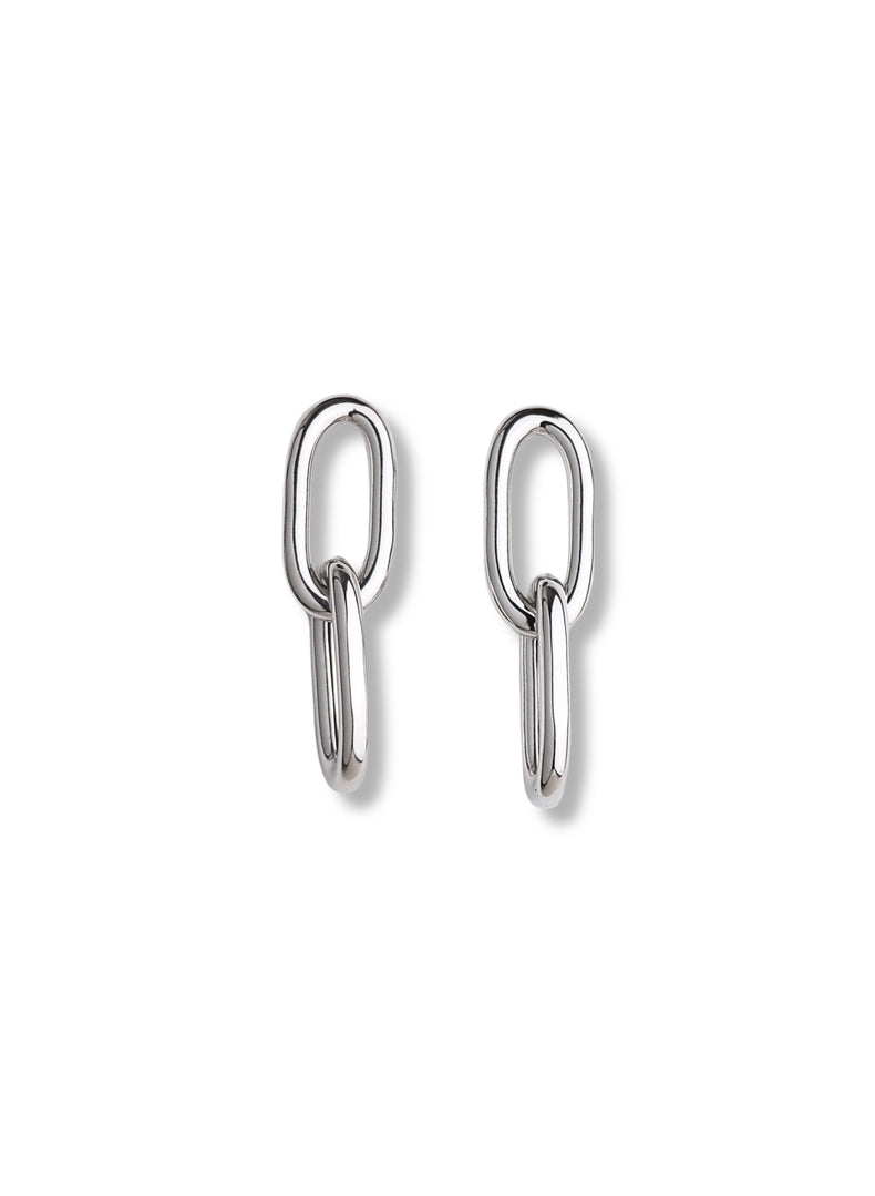 Chunky Paperclip Links, örhängen silver