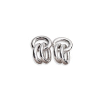 Chunky Chain Ohrringe, 12 mm, Silber