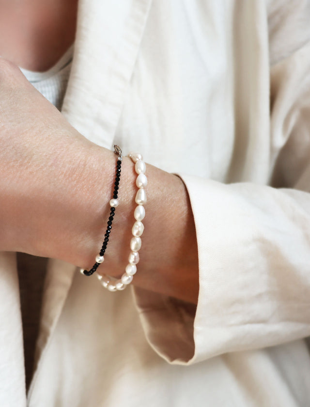 Pearl bracelet, Baroque pearls, medium