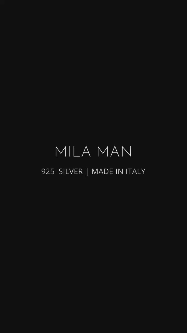 Mila Man Armband Herr, Plain Cuff 4 mm, 925 silver