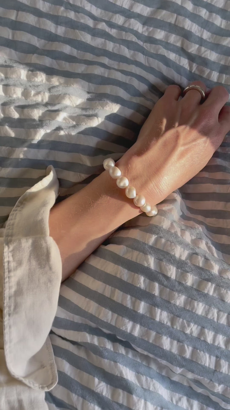 Perlenarmband, Barockperlen Groß