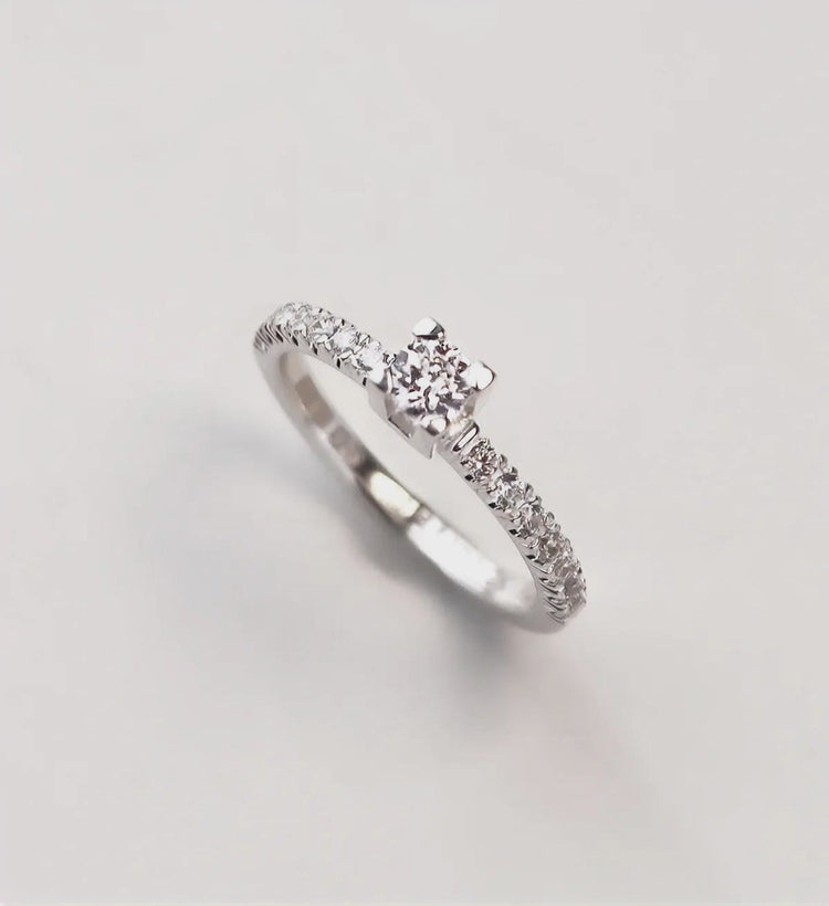 Monet Side Stone Ring | Wedding/Engagement Ring | Diamond Ring