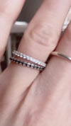 Elise Eternity Black Diamond silver ring, silver