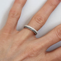 RING STACK Diamantringar Svarta och Vita diamanter - Mila Silver