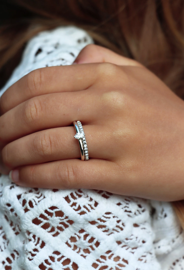 Wedding / Engagement Rings Couple, June + Elise Diamond Ring