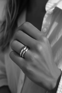 Mila Combo Ring Stapelringe 4 mm, glänzend