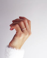 MILA COMBO ring thin, frosted silver - Mila Silver