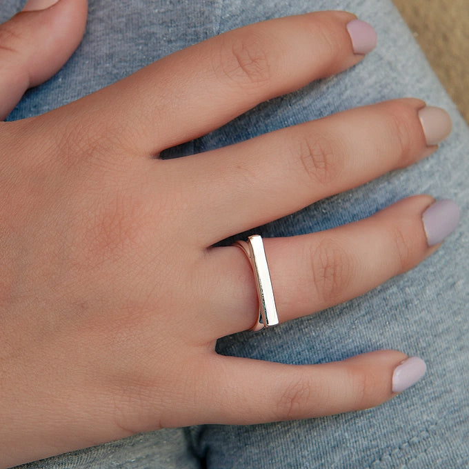 Ring aus blankem Silber