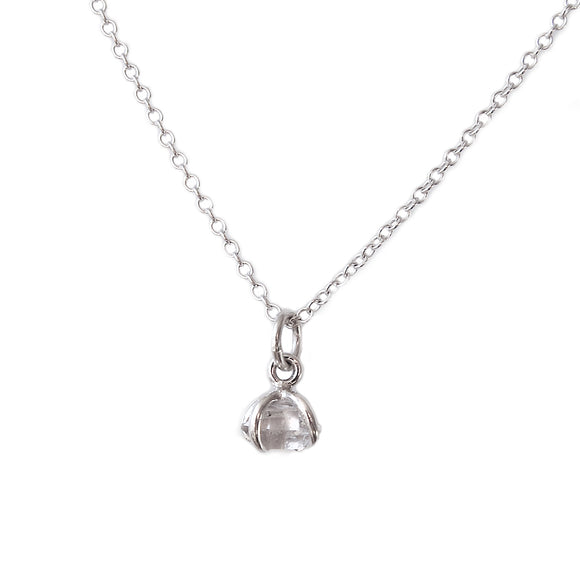 UNCUT Herkimer diamond halsband, silver - Mila Silver